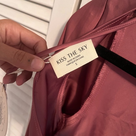 Urban Outfitters Pink Sheath Dress Mock Neck Long Sleeve - Picture 2 of 8